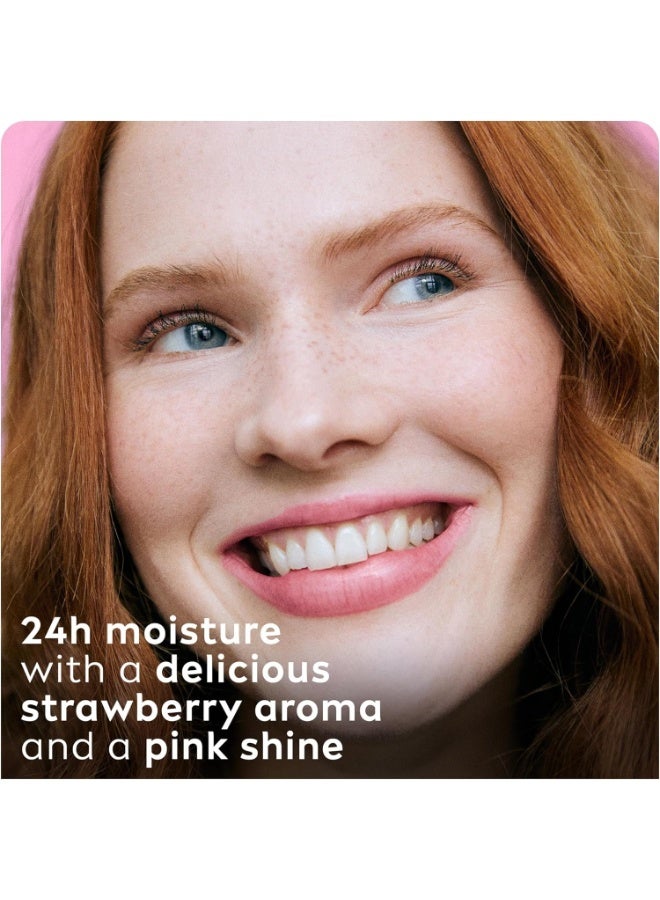 Labello Red Tined Strawberry Shine Lip Care With Shea Butter Pack Of 2 5.5ml - Image 3